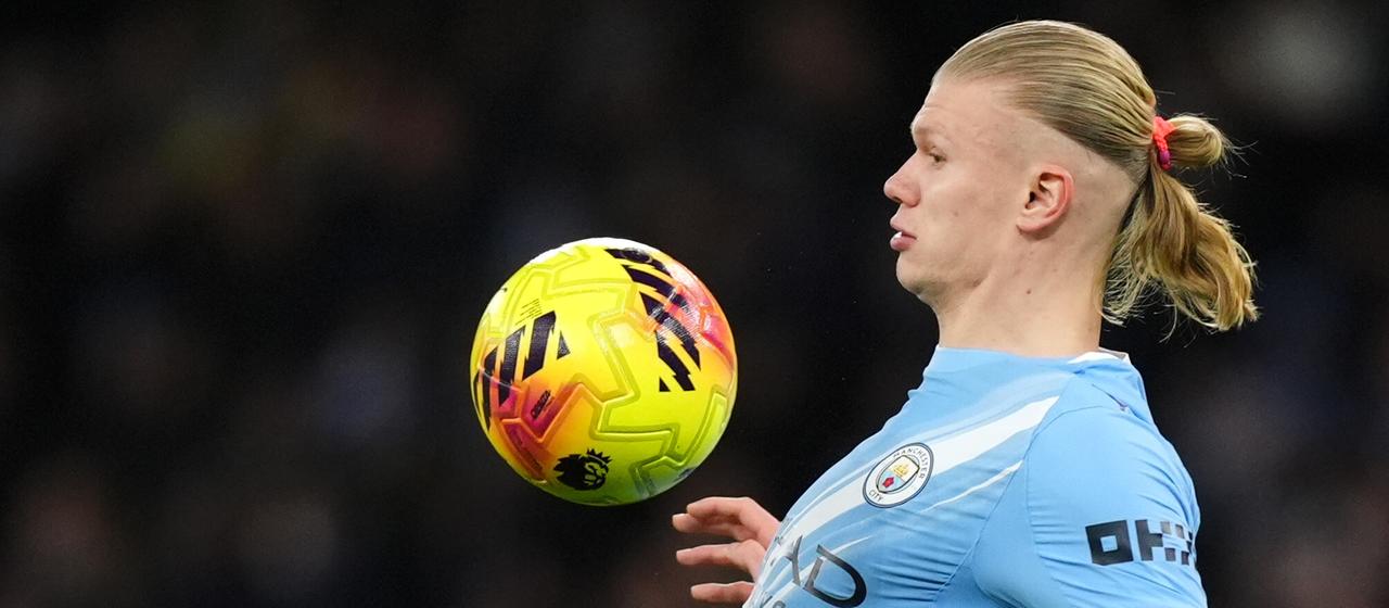 Erling Haaland on the ball