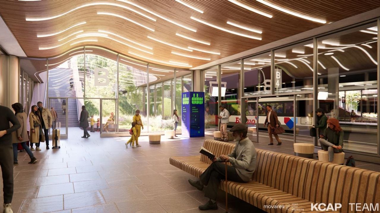 An impression of the new underground bus station in Eindhoven (image: municipality of Eindhoven)