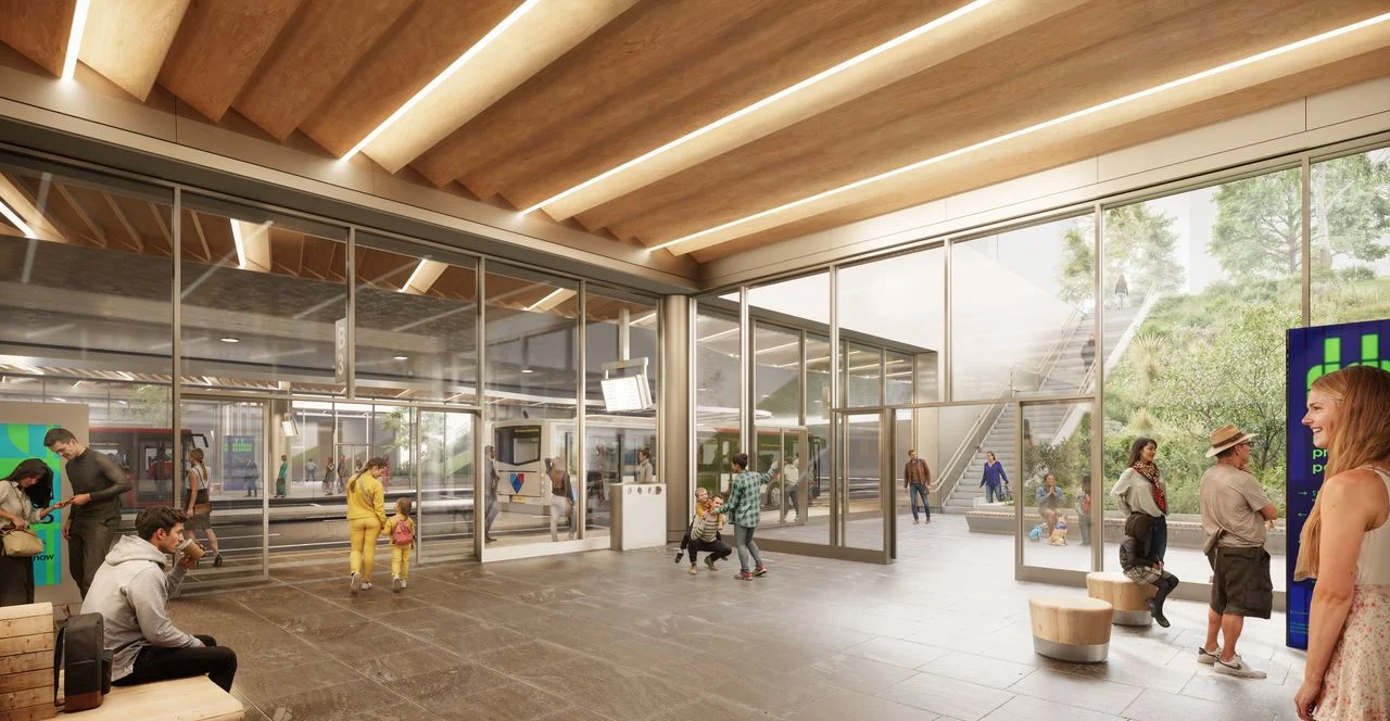 Impression of the new underground bus station near Eindhoven central (photo: Movares, KCAP, TEAM V)