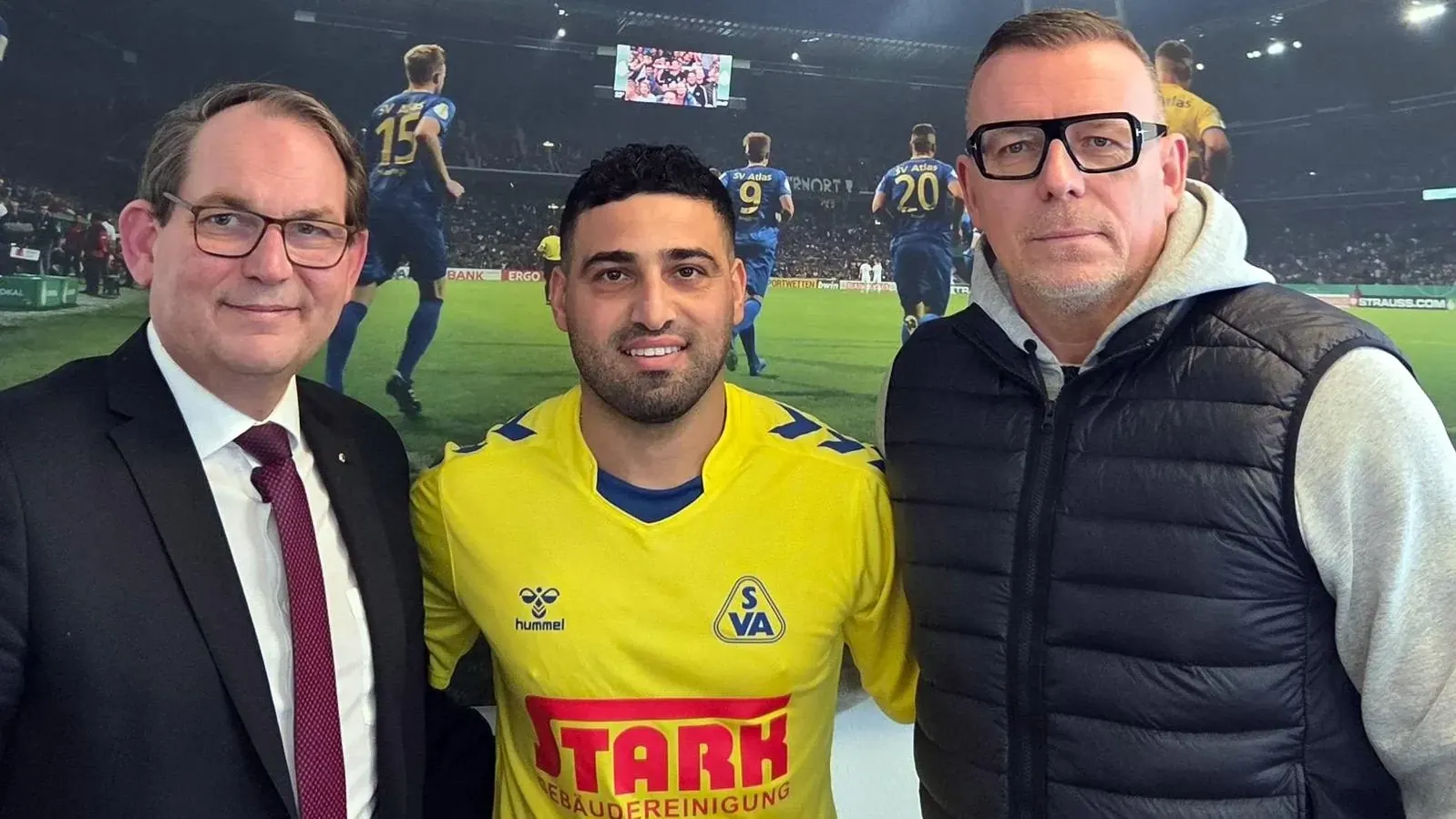 Chris David at the presentation by those responsible at Adler Delmenhorst: According to the club, contact with the player had existed for a long time.