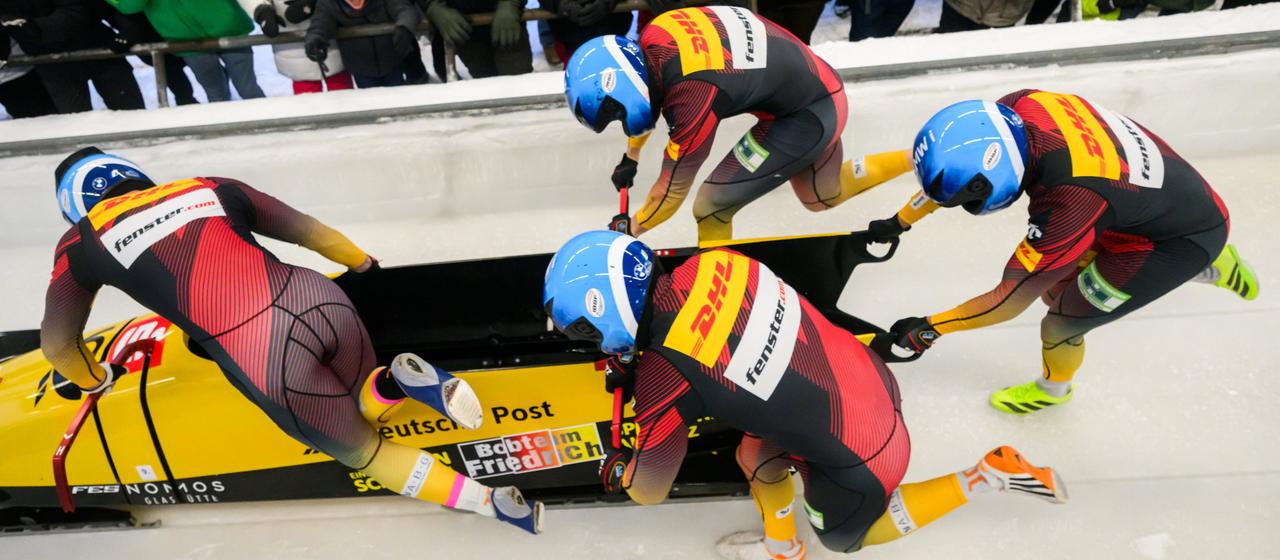 Francesco Friedrich's German four-man bobsleigh during sports