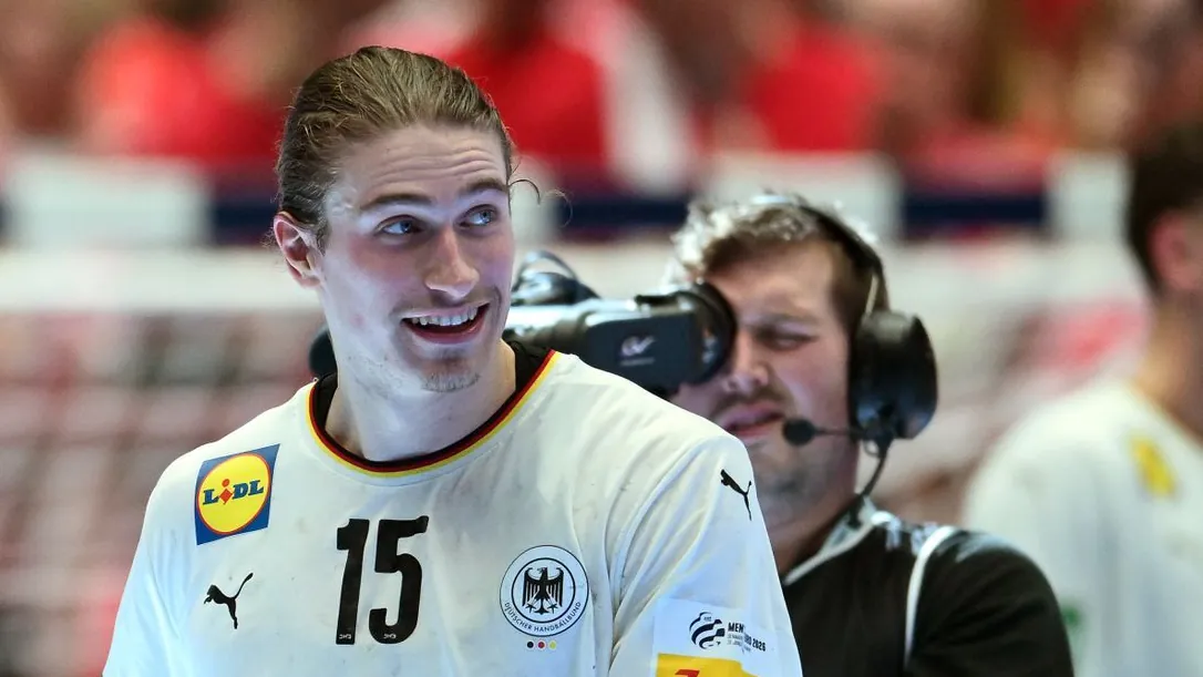 A rare smile: Juri Knorr was named player of the game against France. A rare smile: Juri Knorr was named player of the game against France.
