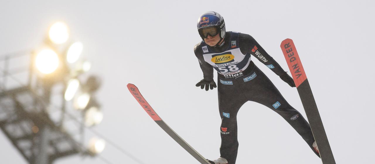 Andreas Wellinger from Germany jumps in Willingen
