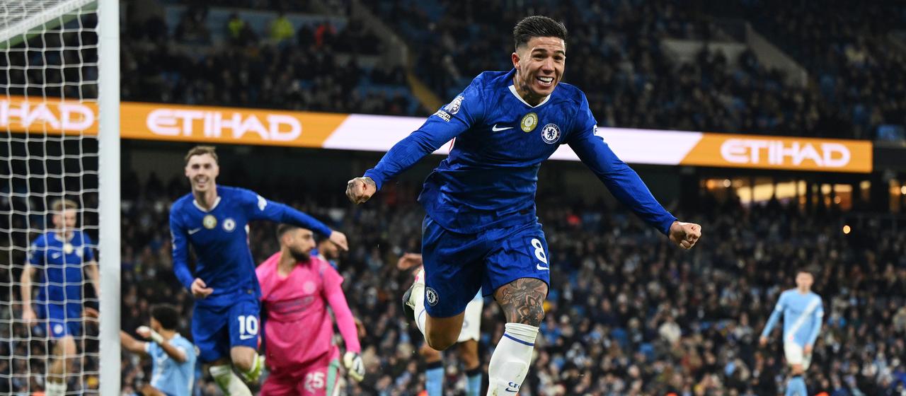 Enzo Fernandez celebrates