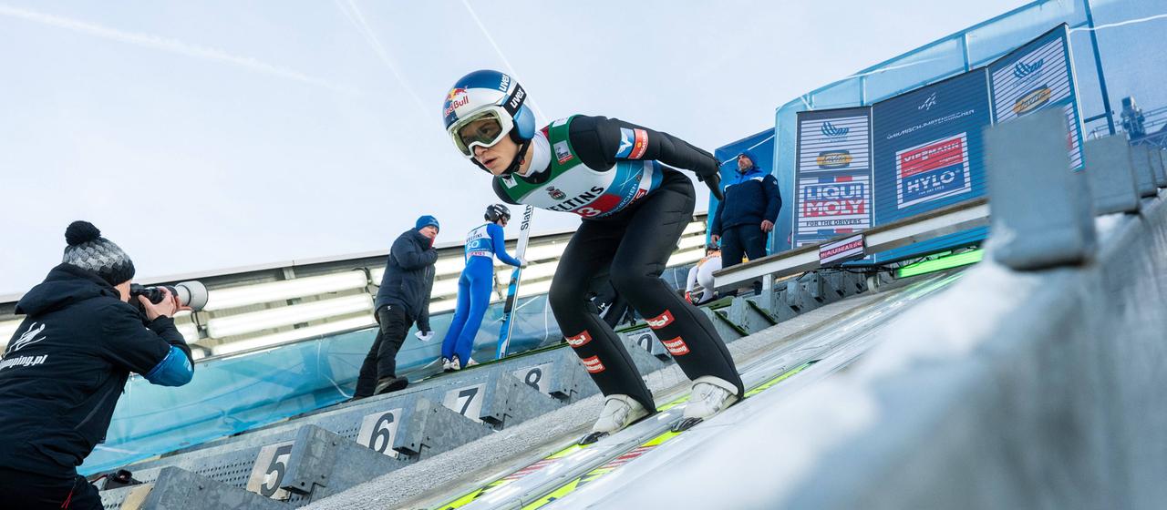 Stephan Embacher on the ski jump