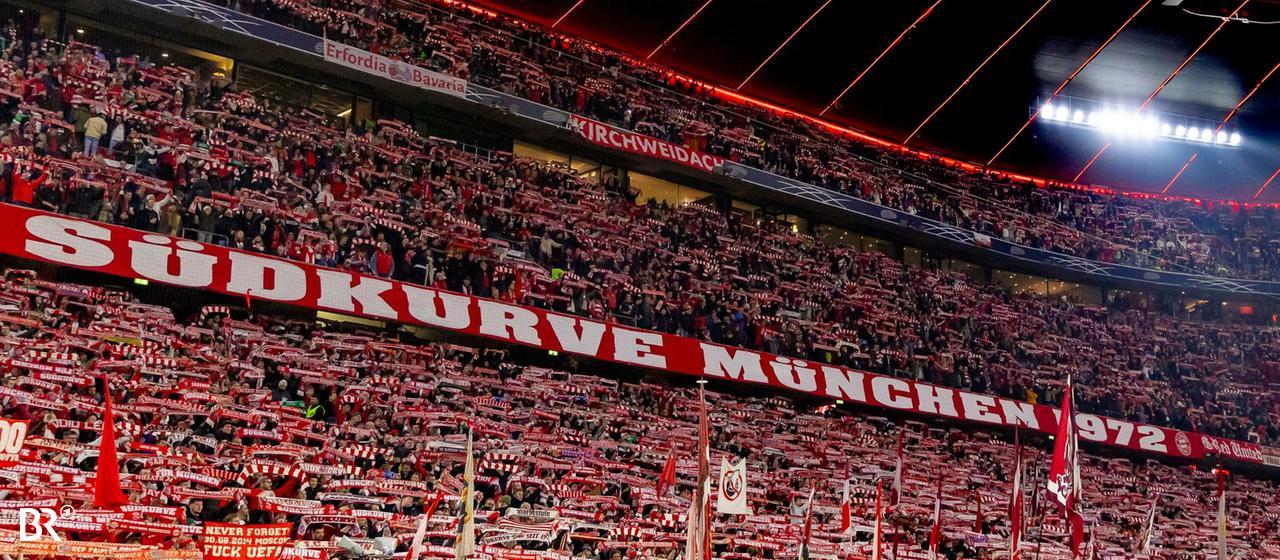 South curve in the Munich Arena