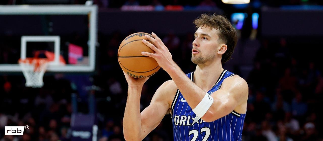 Franz Wagner from the Orlando Magic prepares to throw (picture alliance/Associated Press|Nell Redmond)