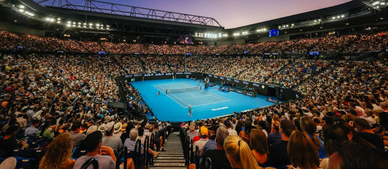 Venue of the Australia Open - the Rod Laver Arena in Melbourne