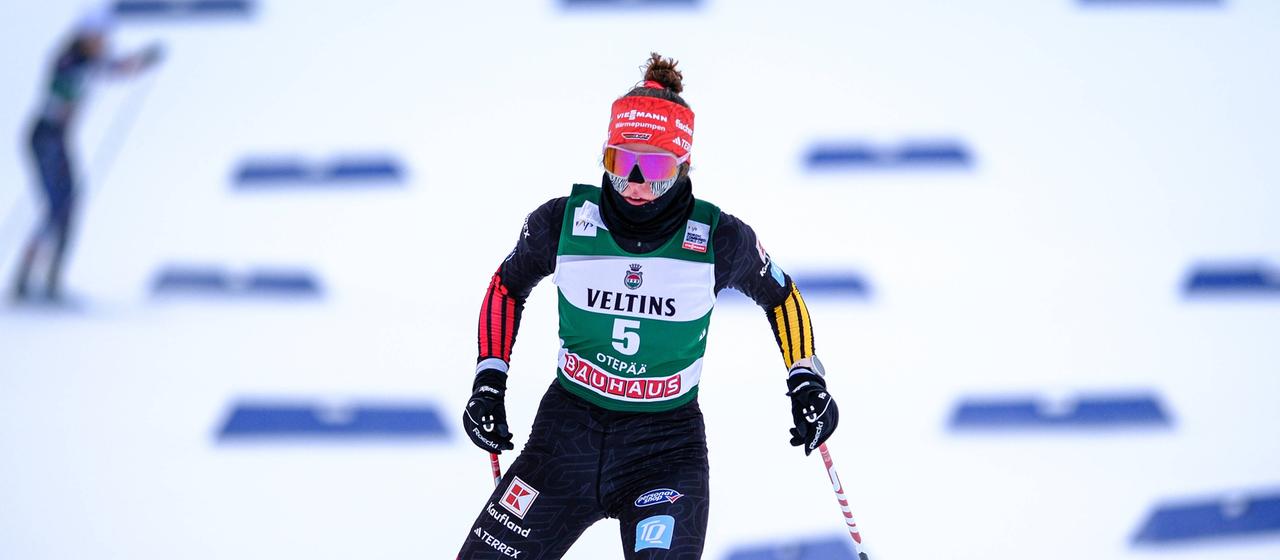 Natalie Armbruster in the Otepää mass start