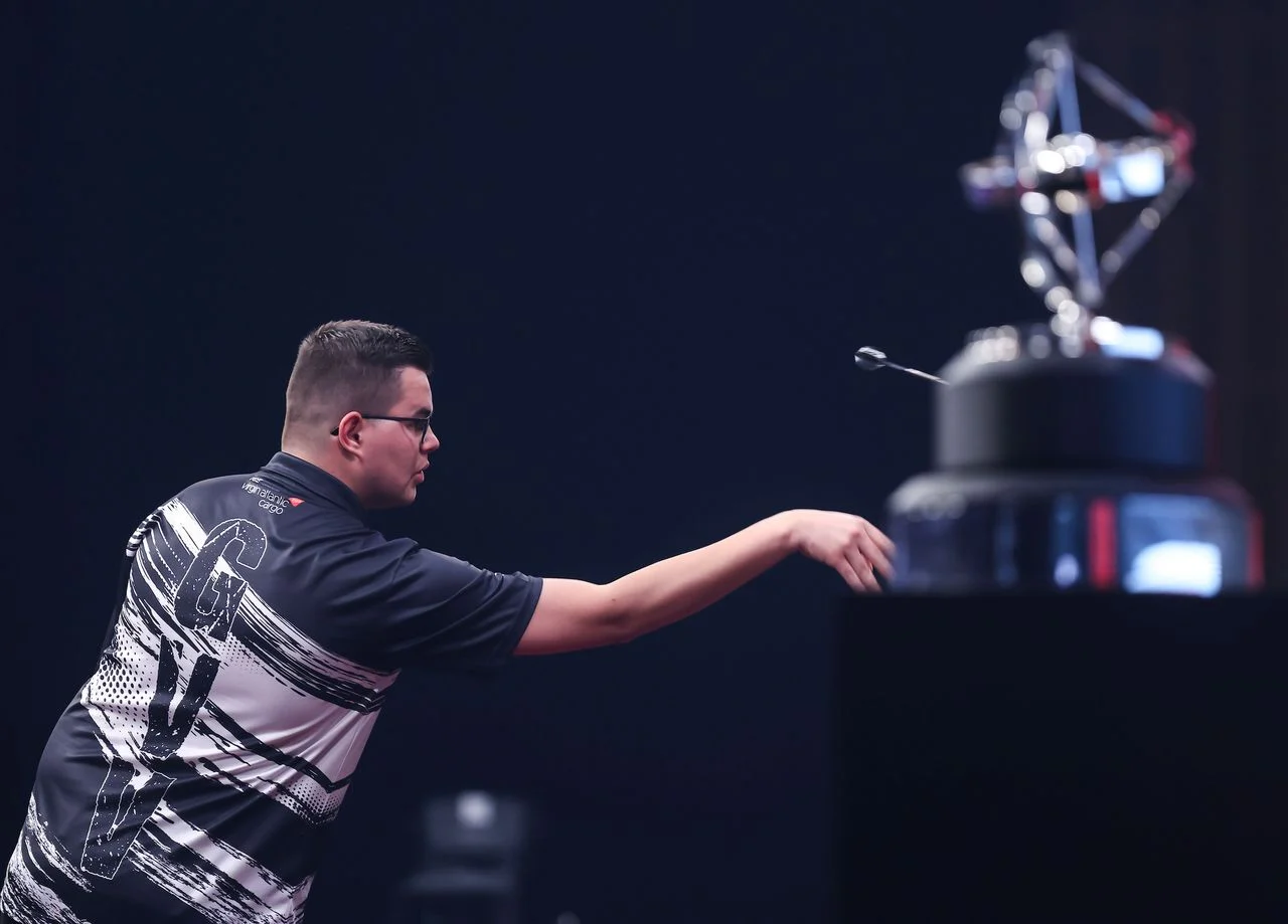 The trophy remained out of Gian van Veen's reach during the World Masters (photo: PDC).