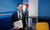 Rob Jetten (D66) during the presentation of the coalition agreement 'Getting started', in the Nieuwspoort press center.