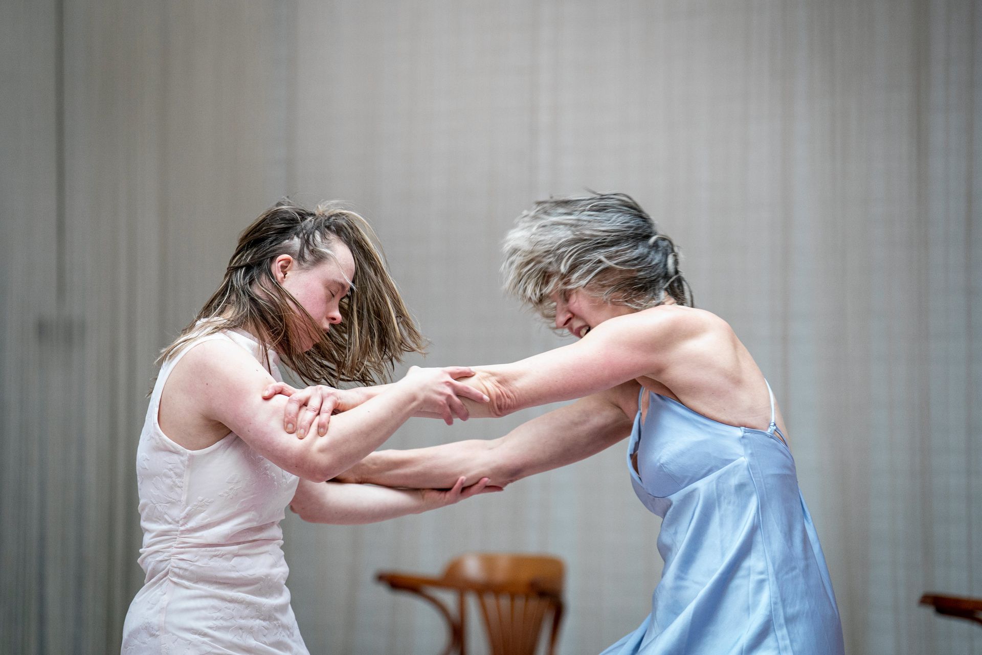 Sabine van Riel and Andrea Beugger (right) in 'Please Hold My Hand'.