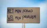 Message from children affected by the Allowance Affair for recognition of their situation during a demonstration on Saturday in The Hague. 