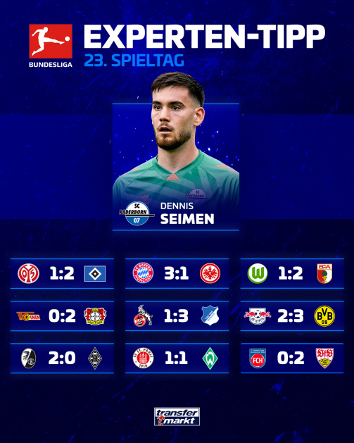 © tm/imago - Dennis Seimen's tips for the 23rd Bundesliga matchday