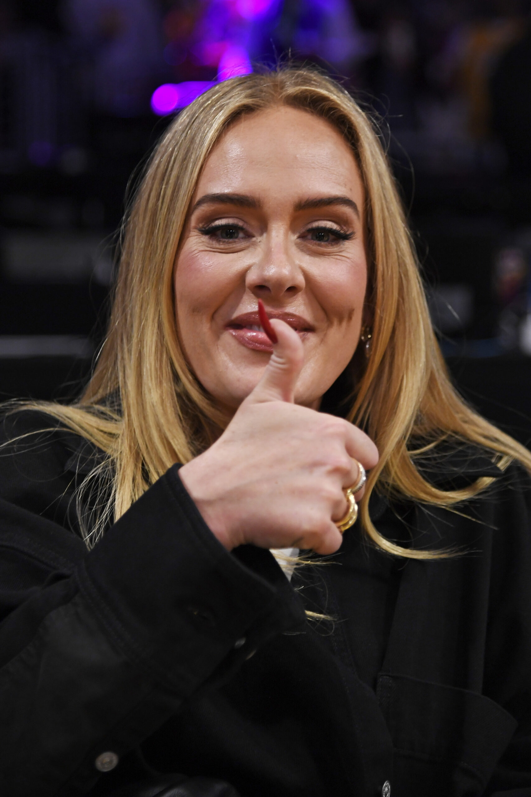 Adele attends Game 3 of the Western Conference Finals between the Los Angeles Lakers and the Denver Nuggets at Crypto.com Arena on May 20, 2023 in Los Angeles