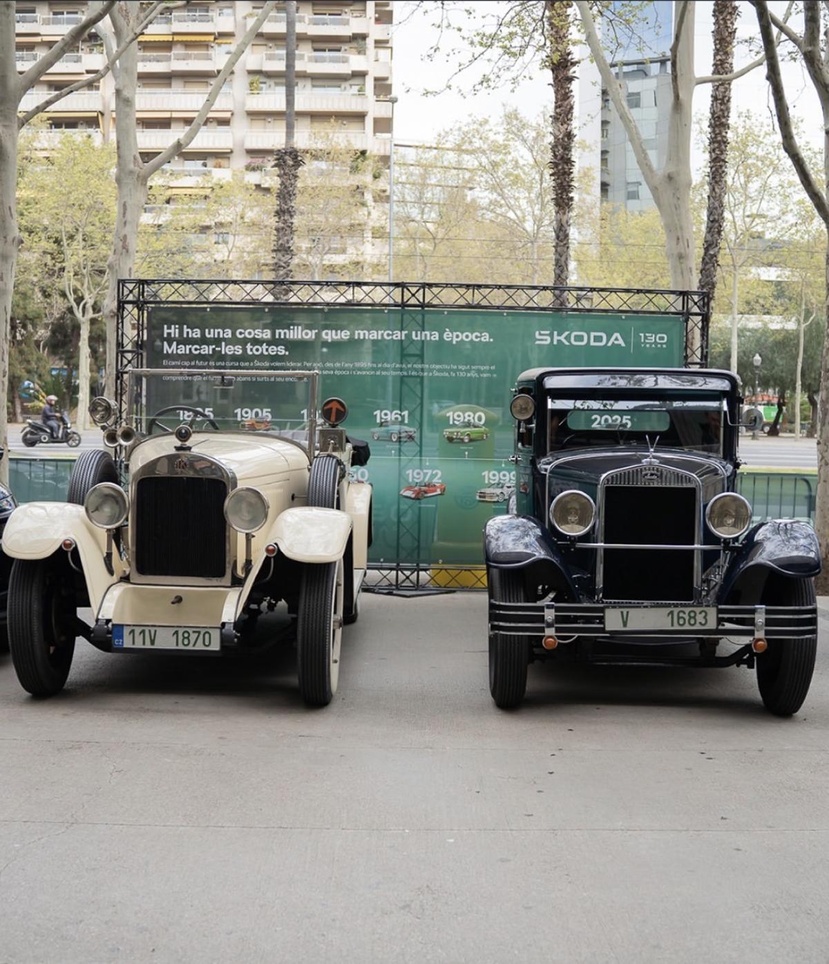 Exhibition of classic vehicles in Barcelona, ​​organized by the RACC Mobility Club in collaboration with Škoda