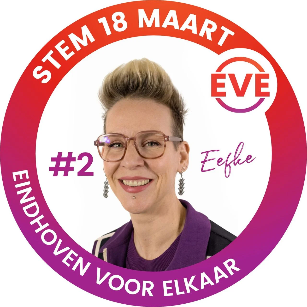 Eefke Boelhouwers' election poster in Eindhoven. 