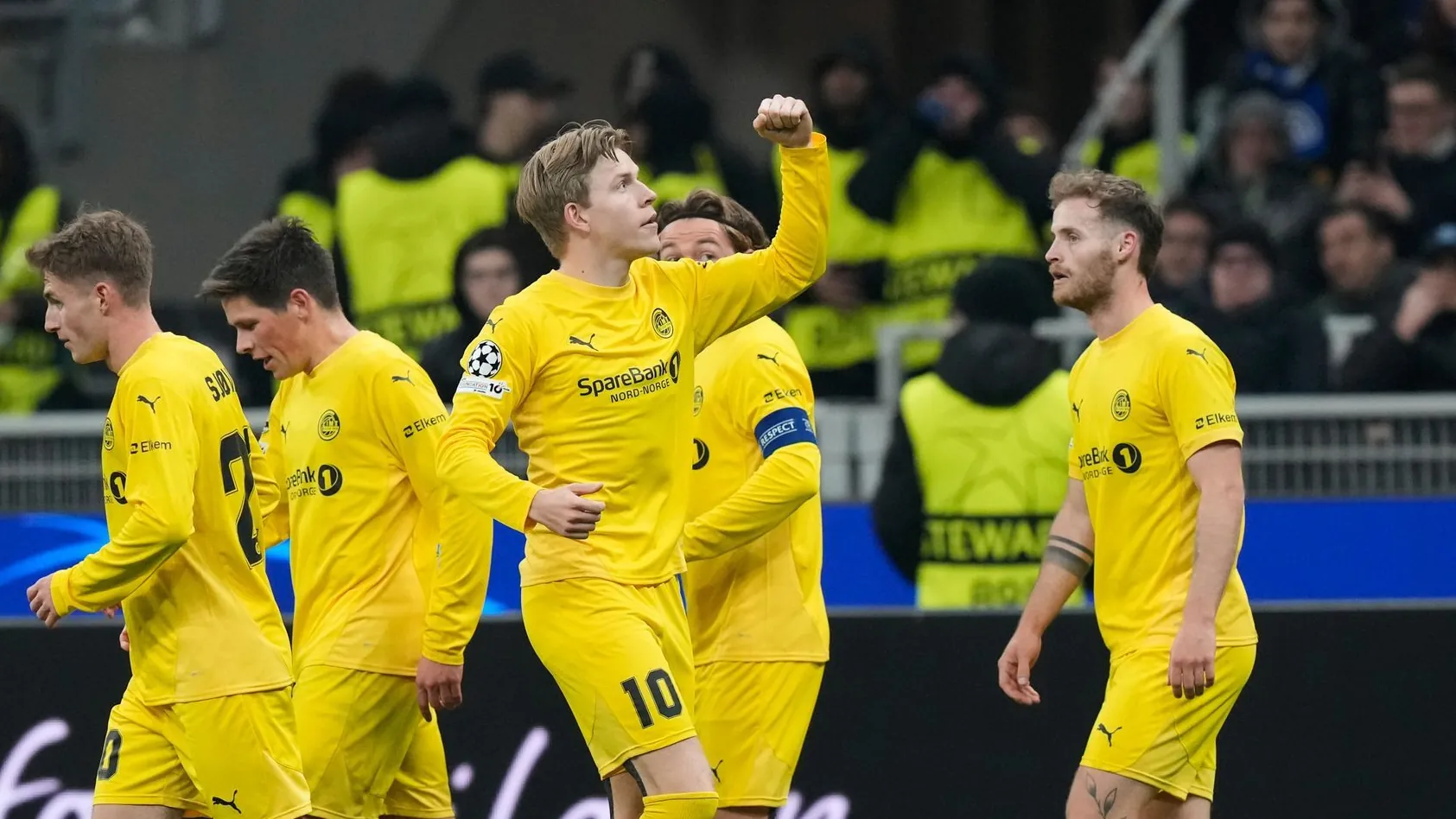 Great joy at Bodø/Glimt: The Norwegians are in the Champions League round of 16. Great joy at Bodø/Glimt: The Norwegians are in the Champions League round of 16.