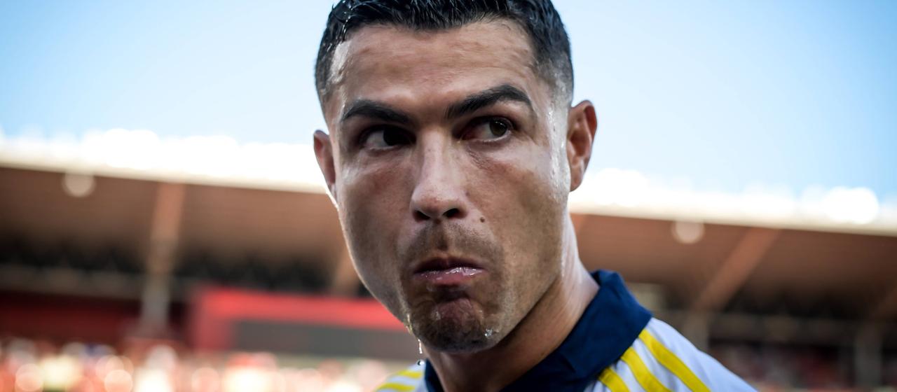 Cristiano Ronaldo at the UD Almeria stadium
