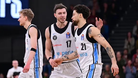The Hamburg Towers basketball players are in a good mood Witters / Leonie Horky The Hamburg Towers basketball players are in a good mood