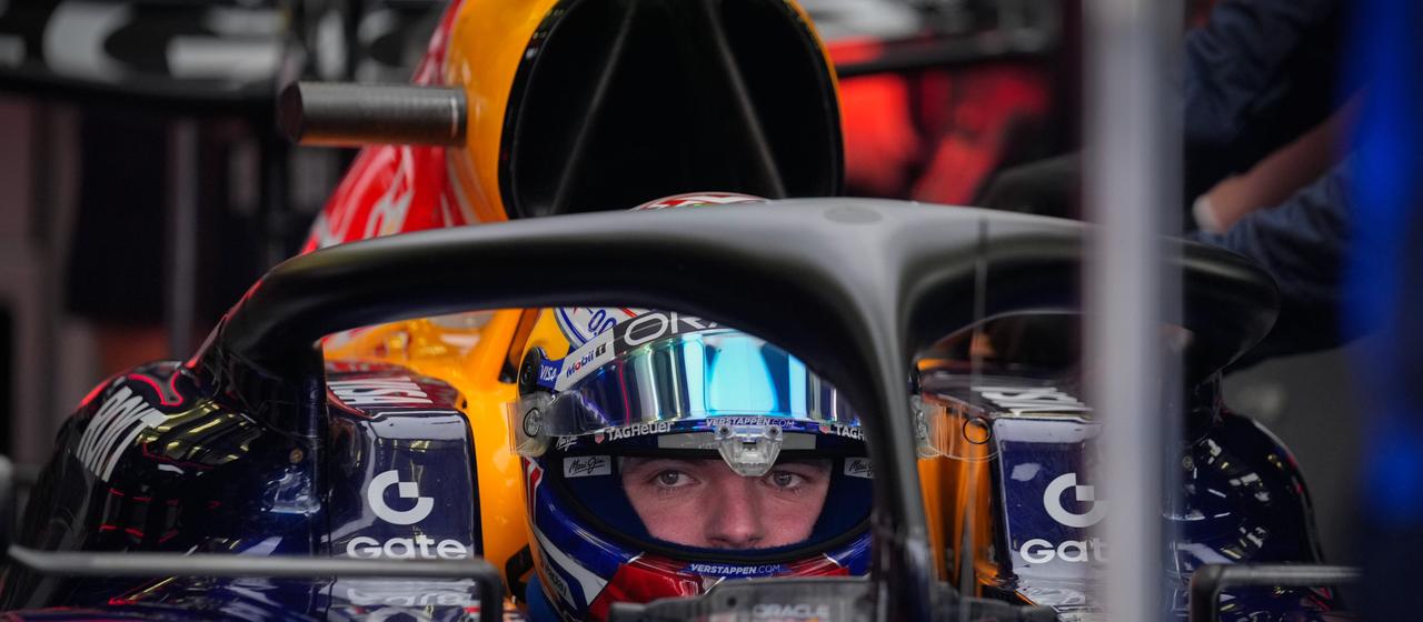 Formula 1 driver Max Verstappen during Formula One test driving.