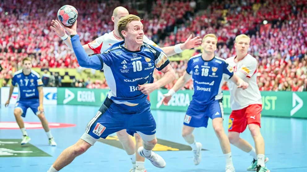 Gisli Thorgeir Kristjansson (26/SC Magdeburg) scheiterte mi Island im Halbfinale gegen Dänemark