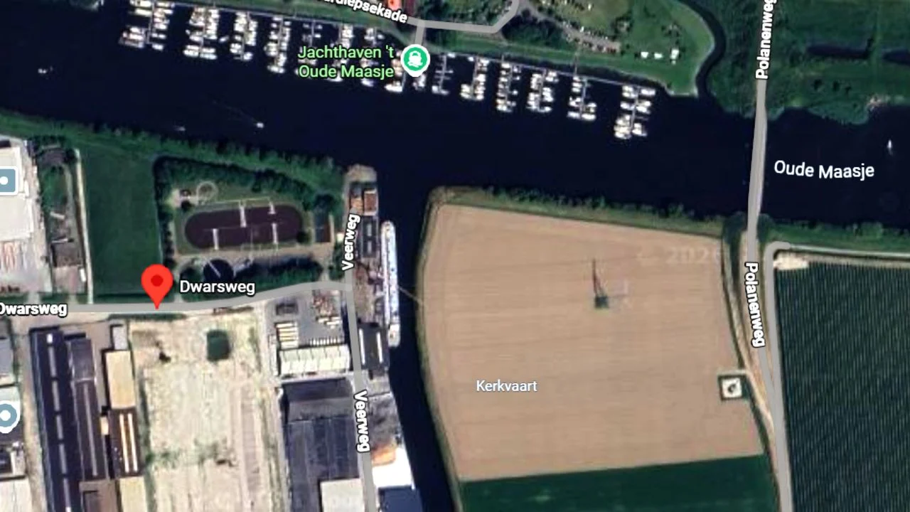 John was working on a ship in the Kerkvaart in Waspik and fell into the water (photo: Google Maps).