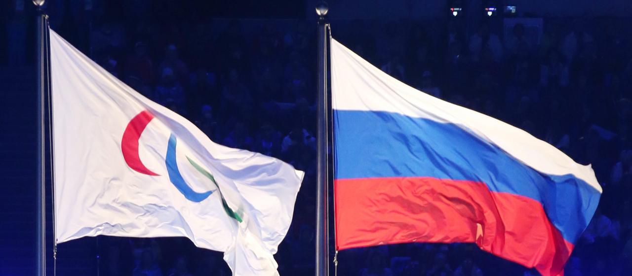Russian flag at the 2024 Paralympics