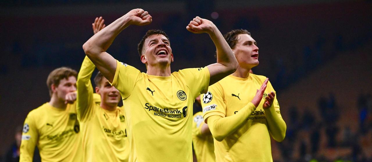 FK Bodö/Glimt celebrates the win against Inter Milan