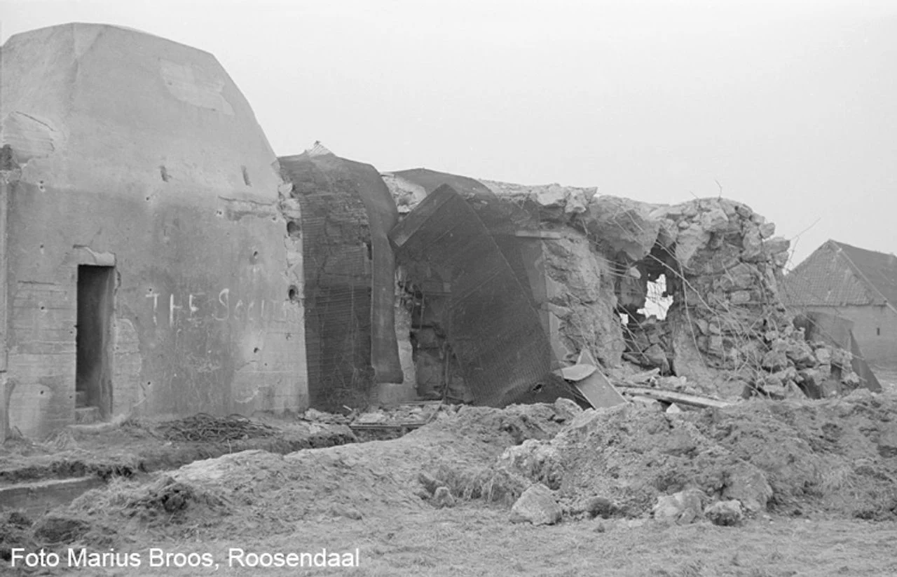 Four explosions were required to demolish the bunker (photo: Marius Broos).