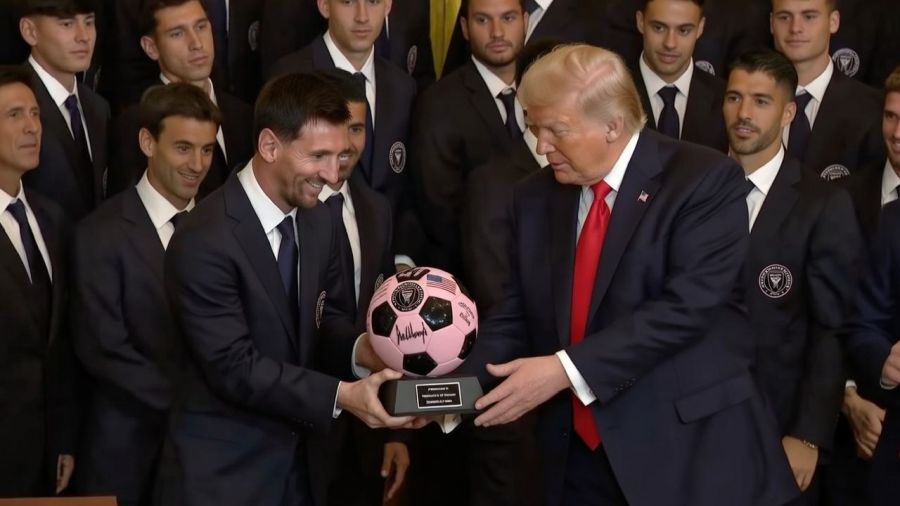 Messi with Trump