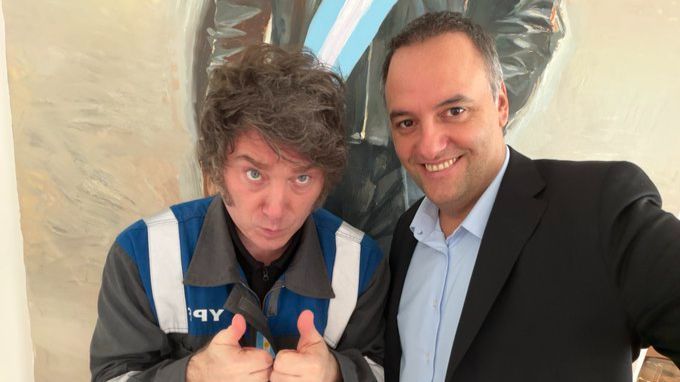 Javier Milei and Manuel Adorni
