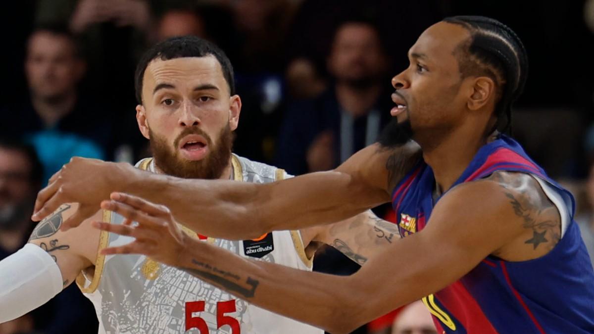 Mike James and Kevin Punter, in a Barça - Monaco Euroleague