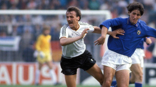 Jürgen Kohler in the DFB jersey in 1987