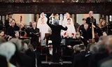 A performance of the St. Matthew Passion by the Dutch Bach Society in the Grote Kerk in Naarden. 