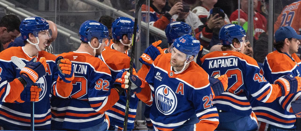 Leon Draisaitl is celebrating
