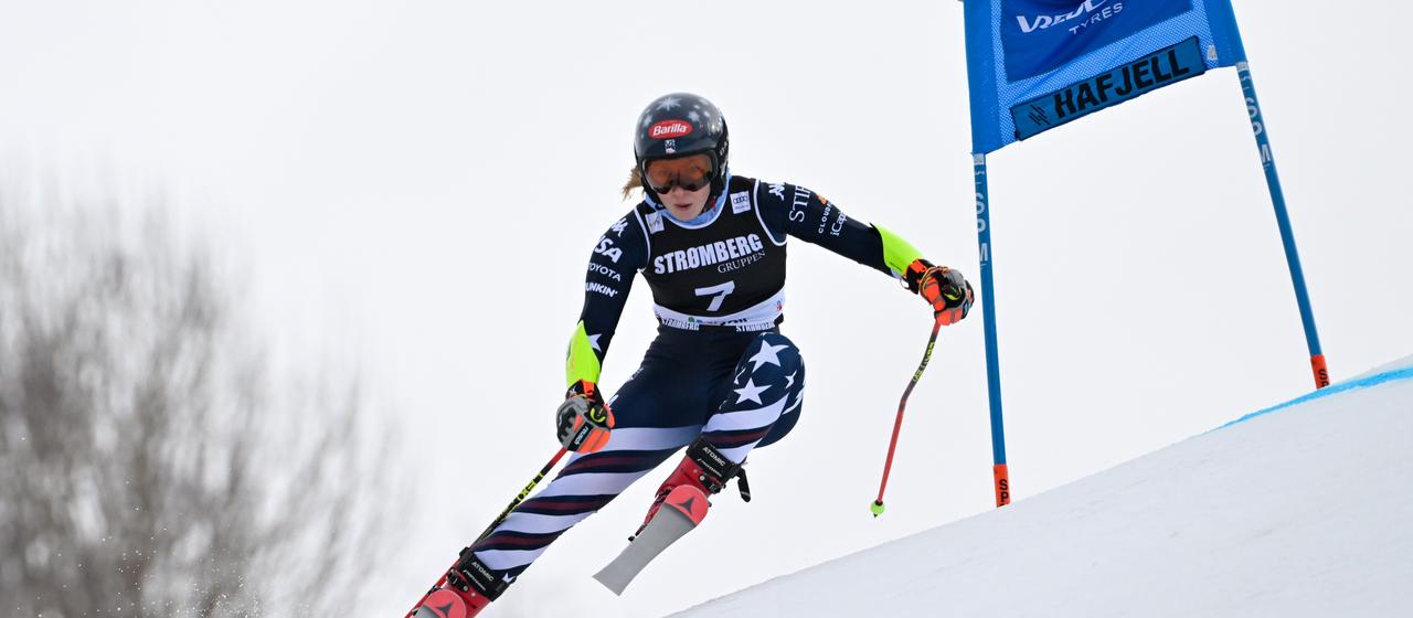 Mikaela Shiffrin in the giant slalom