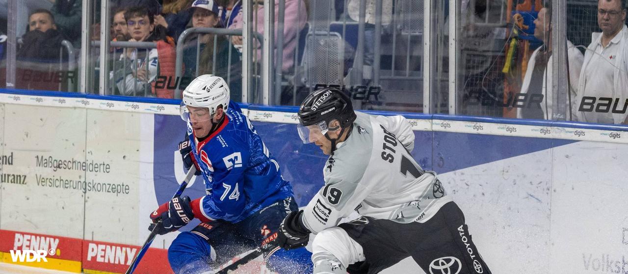 Justin Schütz in a duel with Frederik Storm