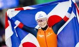 Marijke Groenewoud from Grou after winning the women's mass start