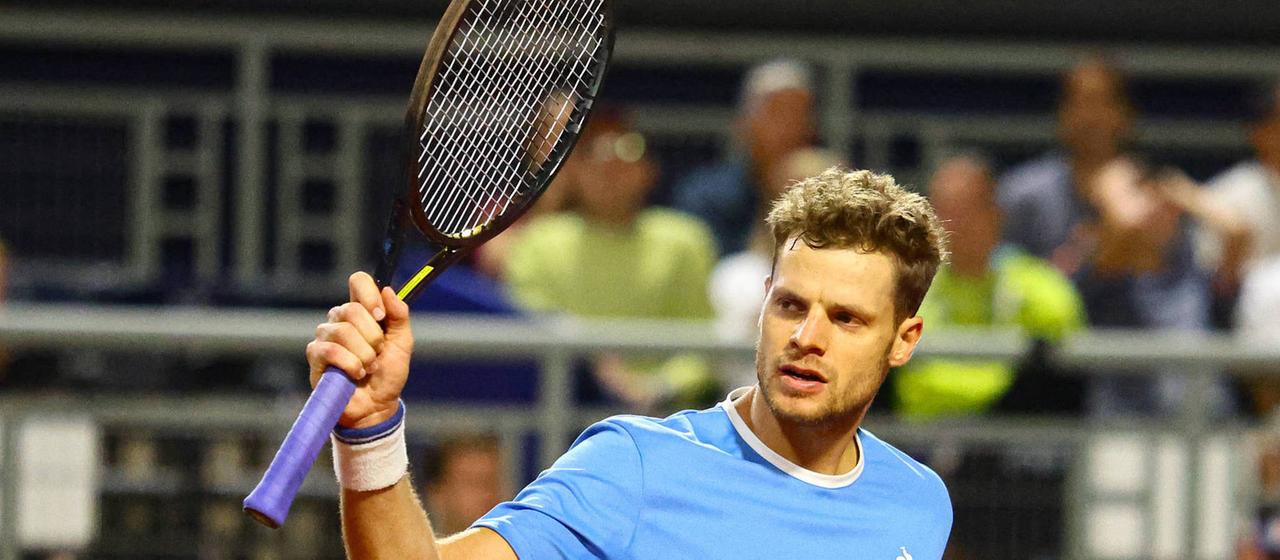 Yannick Hanfmann in the final in Santiago against Luciano Darderi 