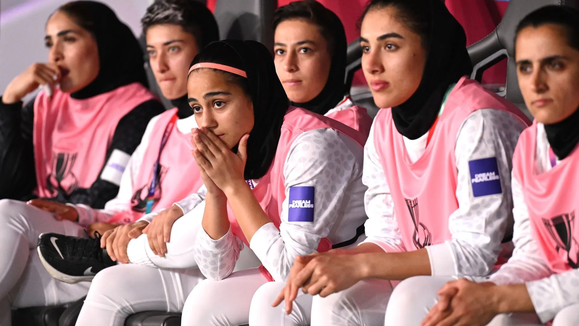 Iran War - Iran's football players remain silent during the national anthem Iran War - Iran's football players remain silent during the national anthem