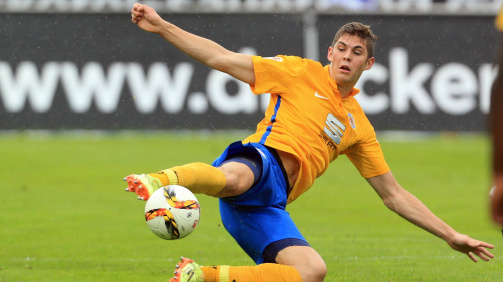 Emil Berggreen in the Eintracht Braunschweig jersey Emil Berggreen in the Eintracht Braunschweig jersey