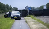Scenes at the crime scene at Knardijk, where 18-year-old Ryan was murdered. The screens were there because of a court chimney.