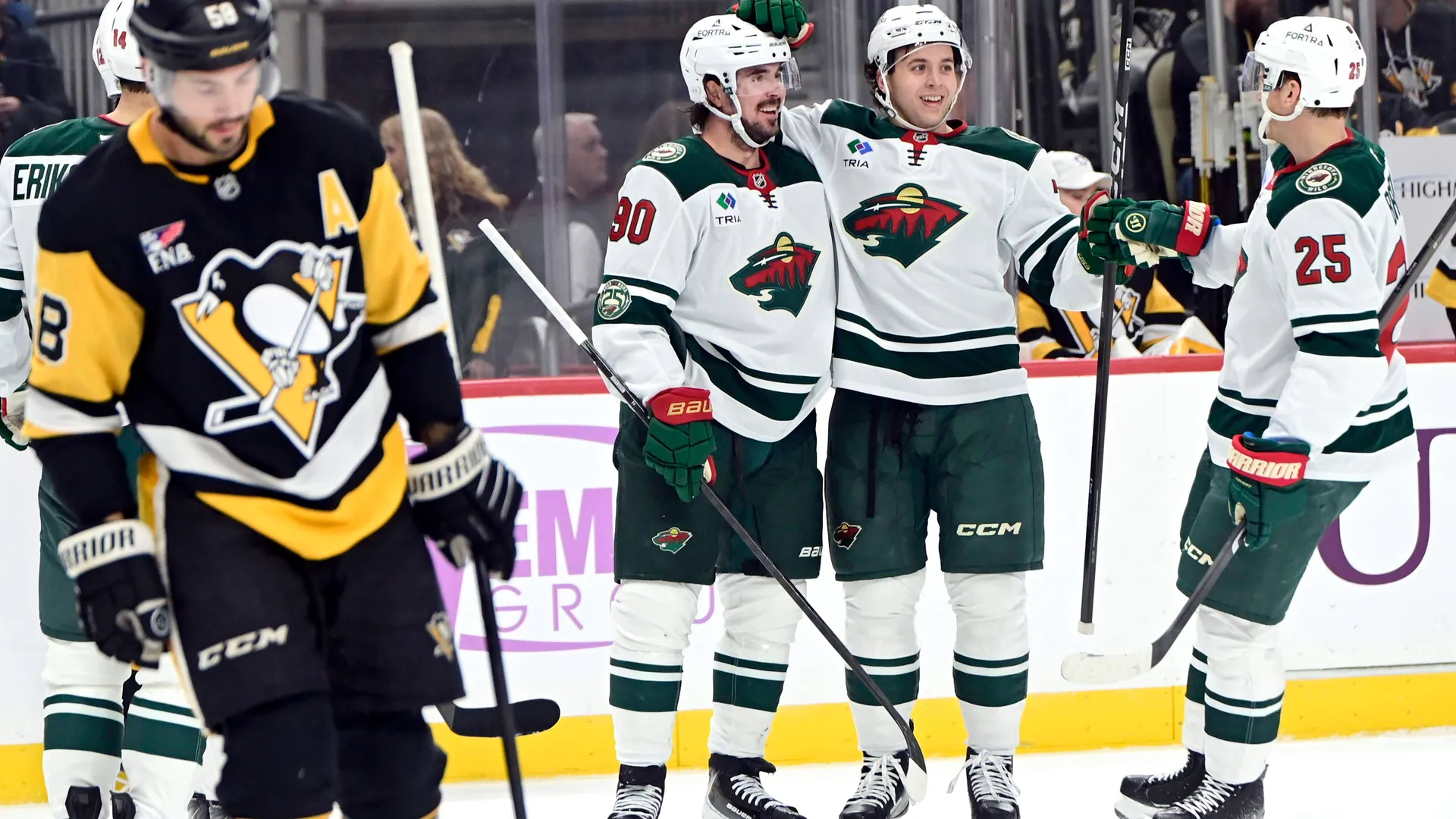 Minnesota Wild players at an NHL match (symbolic image): Reporter Jessi Pierce reported on the team.