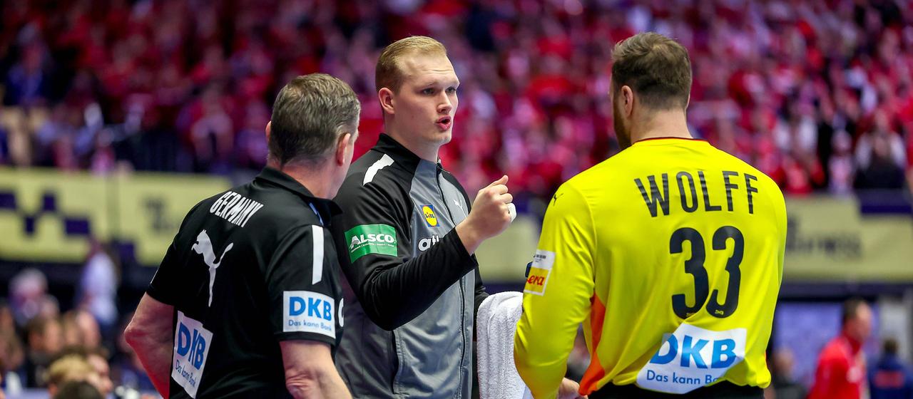 Alfred Gislason, David Späth and Andreas Wolff