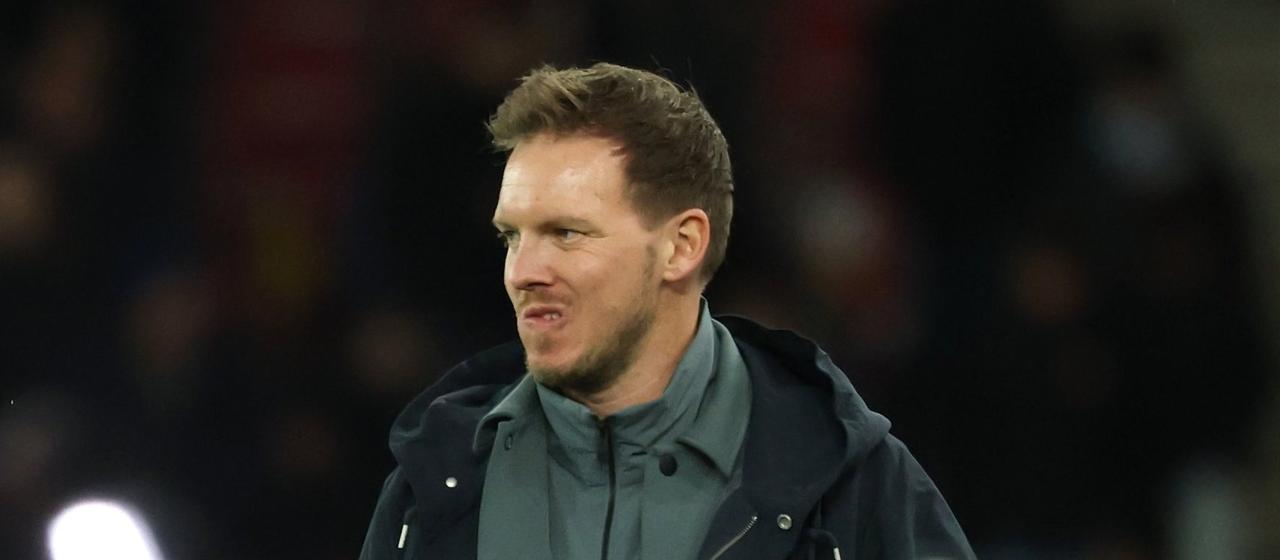 Julian Nagelsmann looks thoughtful before the friendly against Ghana