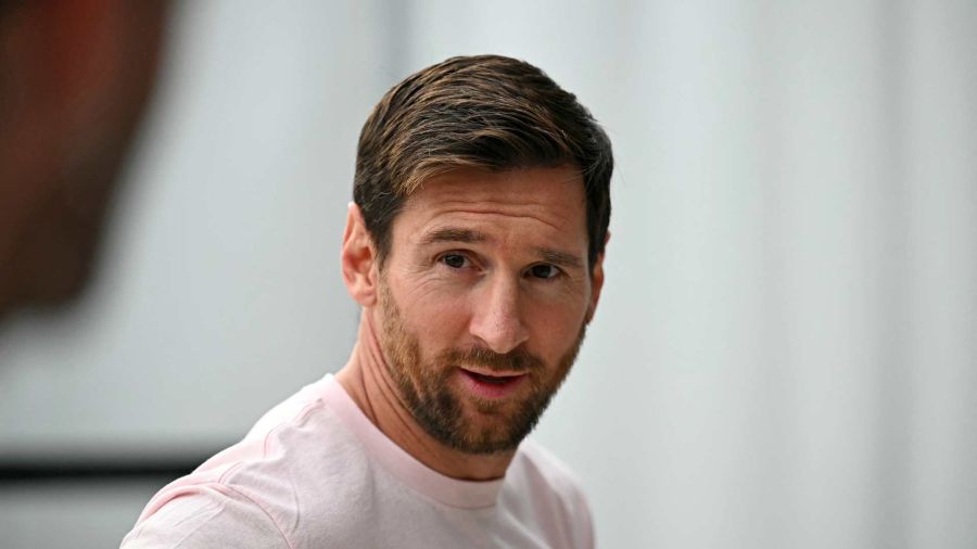 Photogallery Inter Miami's Argentine striker, Lionel Messi, arrives for the Major League Soccer (MLS) regular season match between Inter Miami CF and the New England Revolution at Chase Stadium