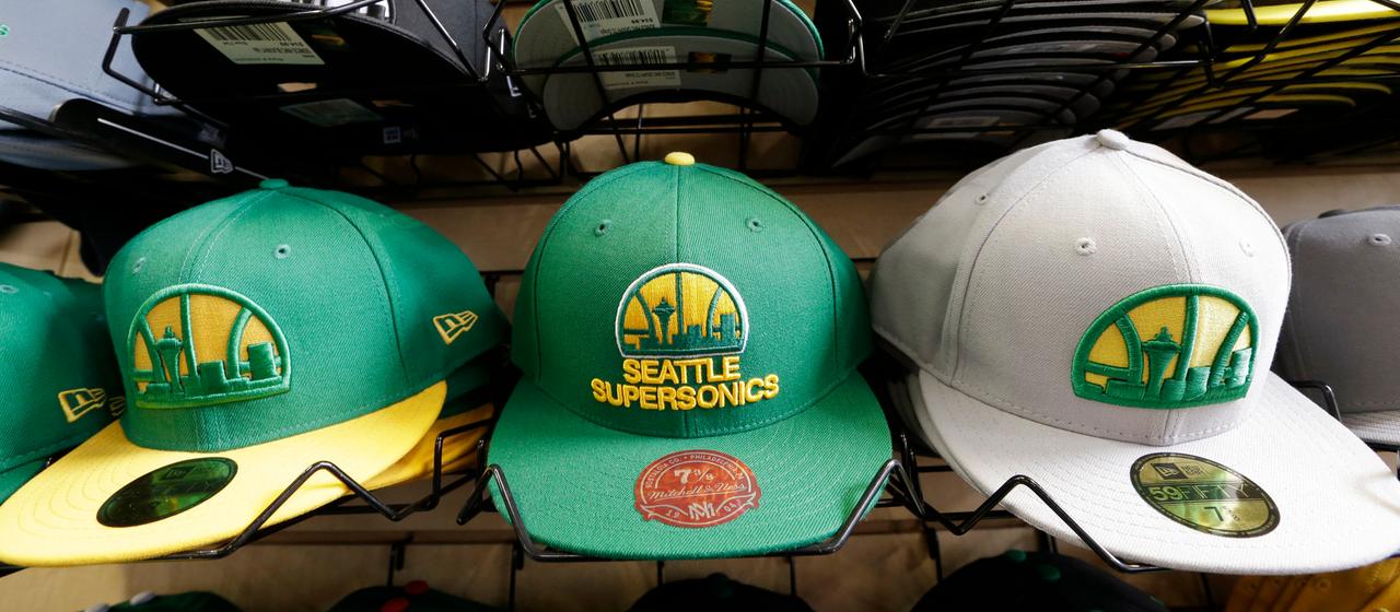 Seattle Supersonics baseball caps