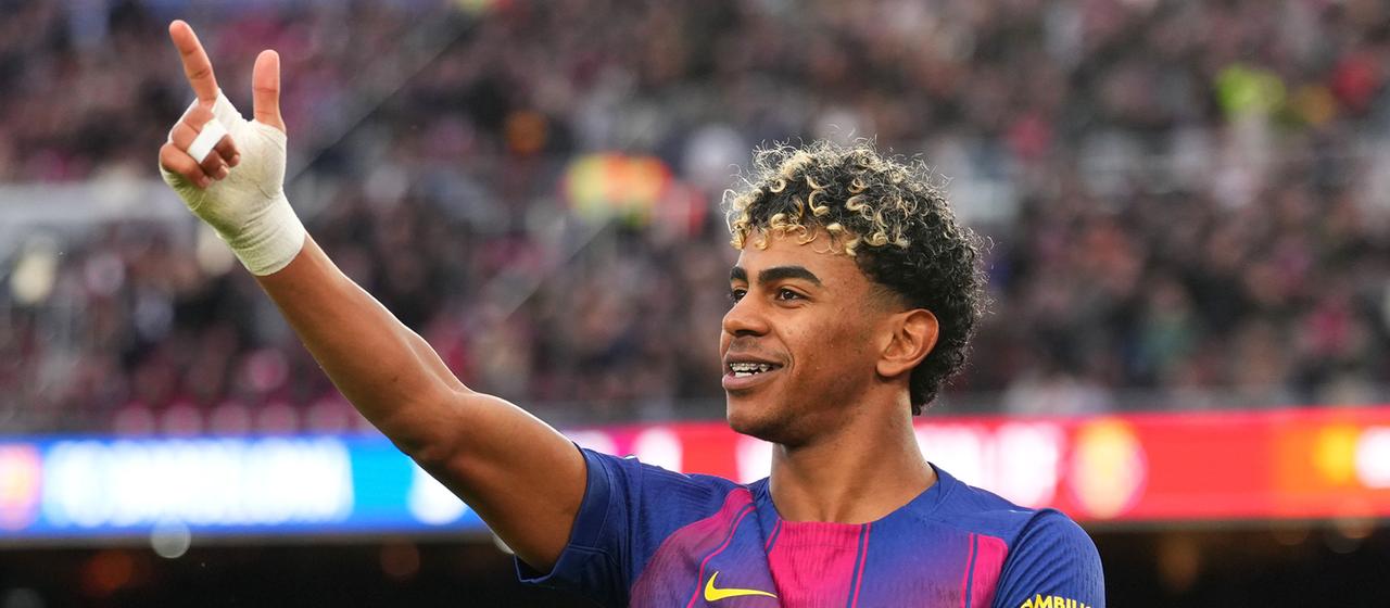 Barca's triple goalscorer Lamine Yamal