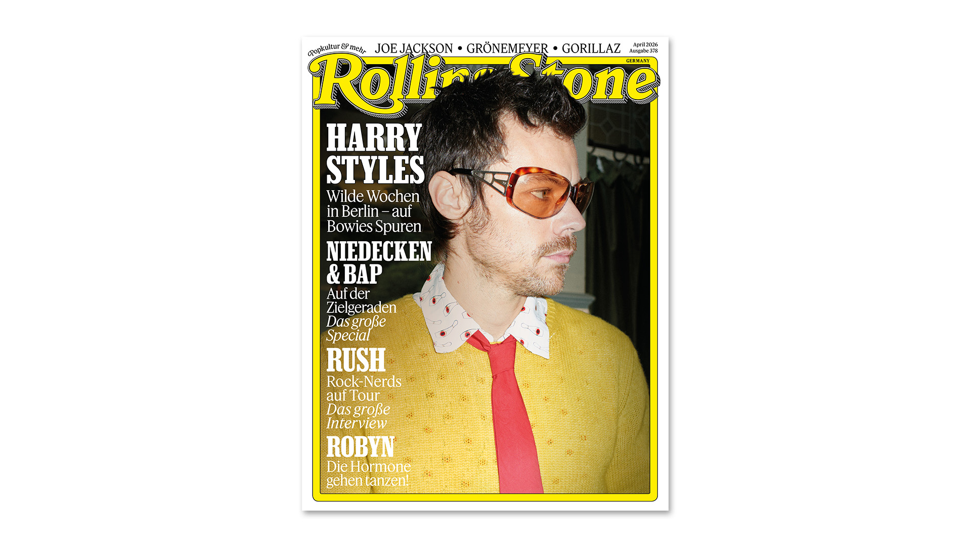 Harry Styles on the cover of the April issue of ROLLING STONE